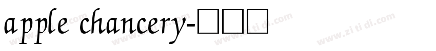 apple chancery字体转换